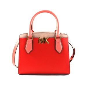 Michael Kors Mott Medium Messenger Convertible Crossbody(CORAL RF MLT)35T0GOXM2T